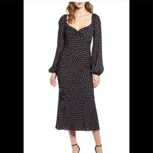 AFRM Trixie ballon sleeve floral maxi dress xs